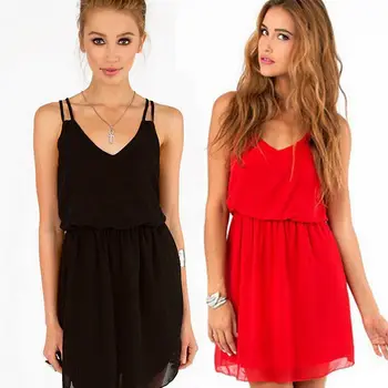Ladies Women Sleeveless Summer Casual V Neck Dresses Evening Party Beach Short Mini Dress
Ladies Women Sleeveless Summer Casual V Neck Dresses Evening Party Beach Short Mini Dress