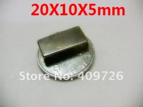 Wholesale! 10pcs/Pack Super Powerful Strong Rare Earth Block NdFeB Magnet Neodymium N35 Magnets 20x10x5mm --Free Shipping
Wholesale! 10pcs/Pack Super Powerful Strong Rare Earth Block NdFeB Magnet Neodymium N35 Magnets 20x10x5mm --Free Shipping