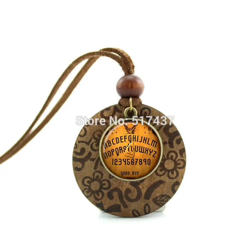 New Design Wooden Pendant Necklace Ouija Board Pendant Ouija Board Jewelry Glass Cabochon Necklace Pendant
New Design Wooden Pendant Necklace Ouija Board Pendant Ouija Board Jewelry Glass Cabochon Necklace Pendant