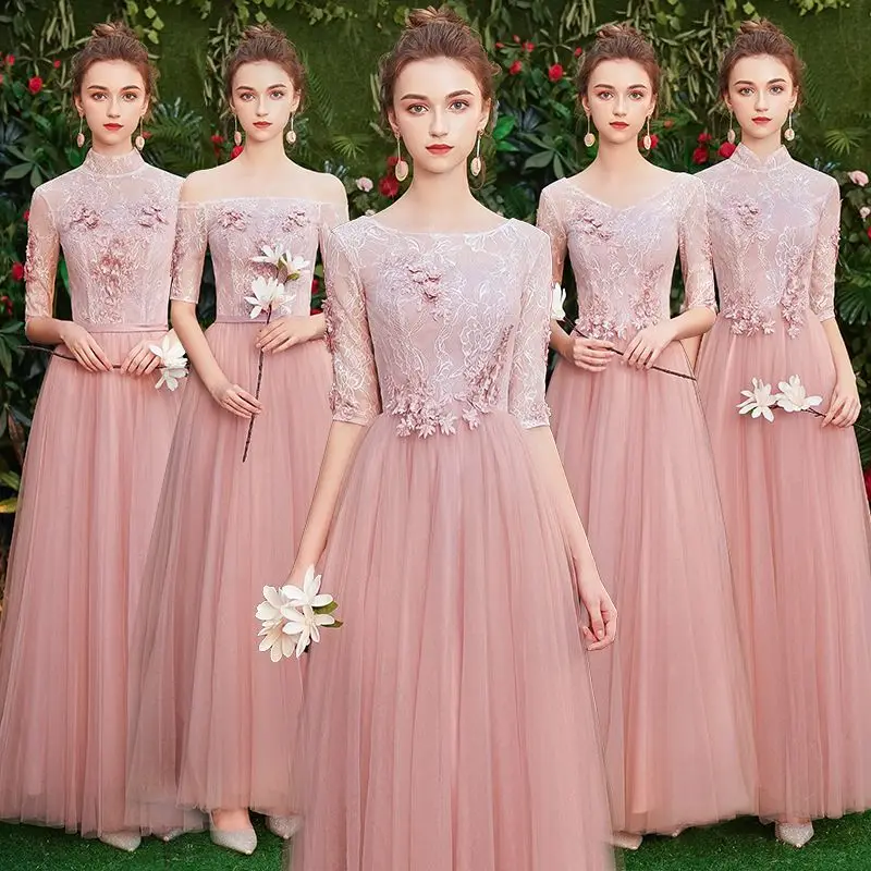 New Elegant Dark Pink Bridesmaid Dresses 2019 Long for Children Girl Wedding Party Prom Dresses A line Reflective Dresses
New Elegant Dark Pink Bridesmaid Dresses 2019 Long for Children Girl Wedding Party Prom Dresses A line Reflective Dresses