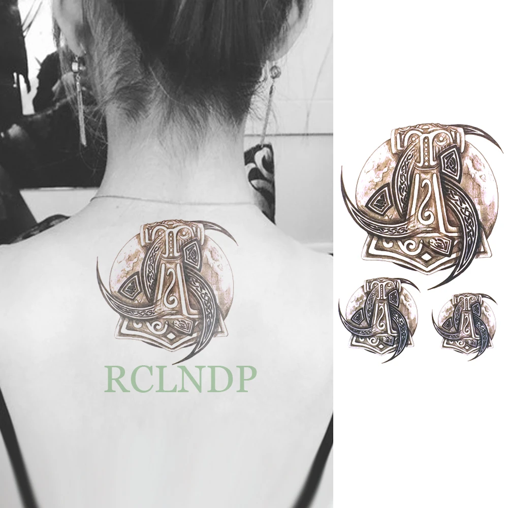 Waterproof Temporary Tattoo Tribal Totem Old School tatto flash tatoo fake tattoos large size body art for girl women man kid | Красота и