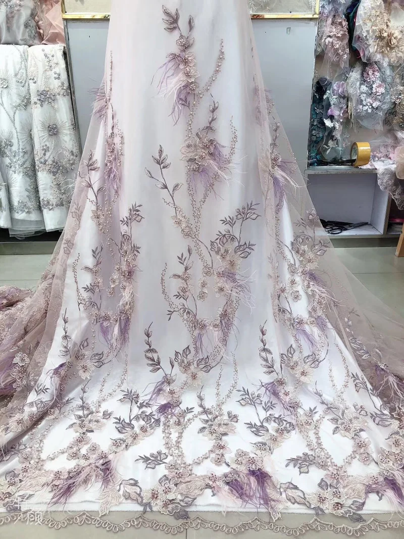(5yards/pc) Top quality French net lace fabric with excellent feather embroidery and beads African tulle lace for dress FGY003
(5yards/pc) Top quality French net lace fabric with excellent feather embroidery and beads African tulle lace for dress FGY003