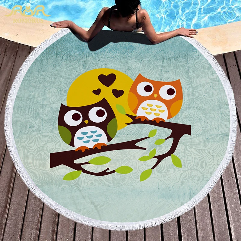 ROMORUS Microfiber Bath Towel Owl Large Round Beach Towel with Tassels for Kids Adults Tapestry Blanket 150CM Yoga Mat Carpet
ROMORUS Microfiber Bath Towel Owl Large Round Beach Towel with Tassels for Kids Adults Tapestry Blanket 150CM Yoga Mat Carpet
