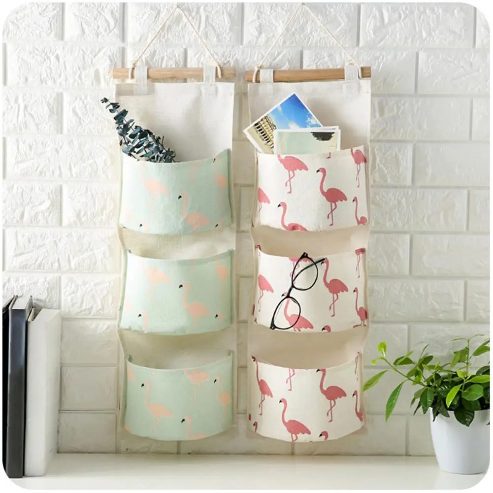 Flamingo Storage Hanging Bag Pattern Cotton Linen Cloth Art Multi-storey Storage Box Desk Organizer Folding Droshipping
Flamingo Storage Hanging Bag Pattern Cotton Linen Cloth Art Multi-storey Storage Box Desk Organizer Folding Droshipping