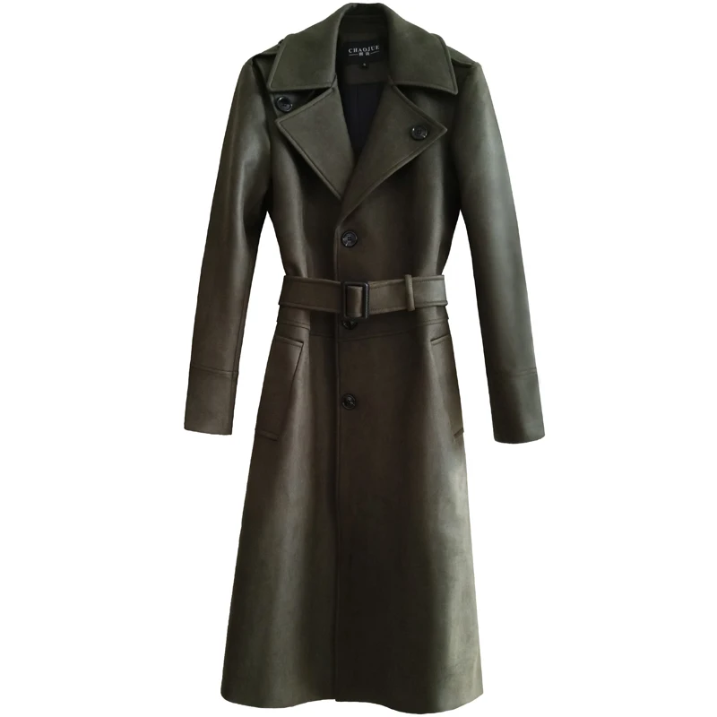 S-6XL! Big yards men's clothing 2019 New suede men's super long knee-length trench coat autumn and winter long British coat
S-6XL! Big yards men's clothing 2019 New suede men's super long knee-length trench coat autumn and winter long British coat