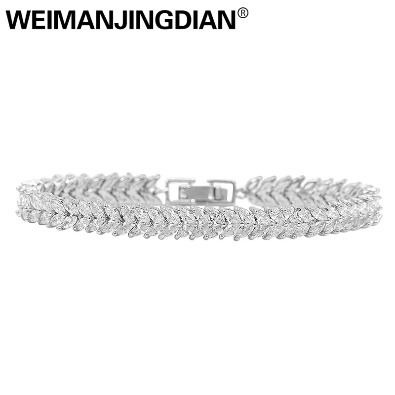 WEIMANJINGDIAN Sparkling and Luxury Countless Marquise Cubic Zirconia CZ Crystal Tennis Bracelets for Women or Wedding
WEIMANJINGDIAN Sparkling and Luxury Countless Marquise Cubic Zirconia CZ Crystal Tennis Bracelets for Women or Wedding
