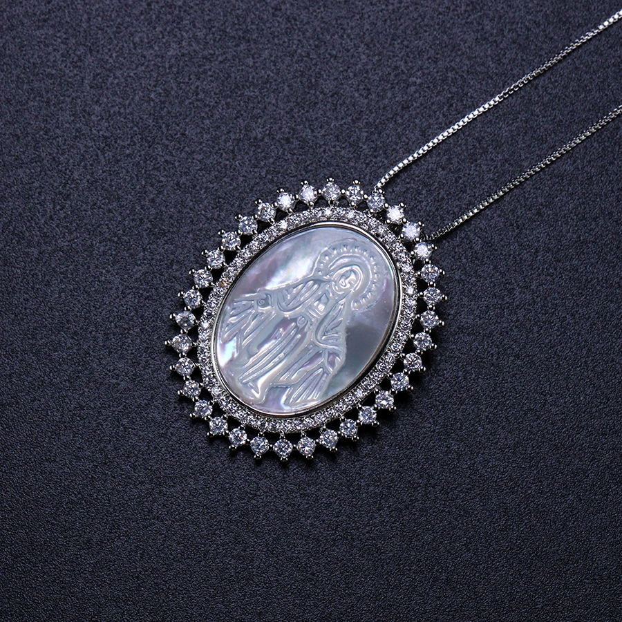 Virgin Mary AAA cubic zirconia pendant necklace Oval mother pearl pendant for women fashion Jewelry PGY011
Virgin Mary AAA cubic zirconia pendant necklace Oval mother pearl pendant for women fashion Jewelry PGY011