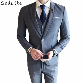 2017 Classic men suit grey men business suit black men terno masculino costume homme wedding suits
2017 Classic men suit grey men business suit black men terno masculino costume homme wedding suits