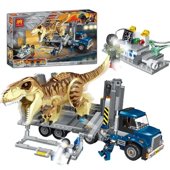 631Pcs Jurassic World T. Rex Transport Truck Dinosaur Tyrannosaurus Rex Model Building Blocks Toys Bricks Compatible lepining
631Pcs Jurassic World T. Rex Transport Truck Dinosaur Tyrannosaurus Rex Model Building Blocks Toys Bricks Compatible lepining