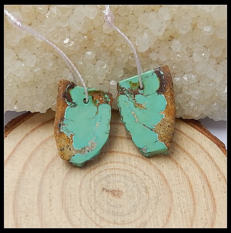 Natural Stone Nugget Turquoise Earrings beads,19x13x3mm 3.6g semiprecious Stone Handmade Jewelry Women Earrings Accessories
Natural Stone Nugget Turquoise Earrings beads,19x13x3mm 3.6g semiprecious Stone Handmade Jewelry Women Earrings Accessories