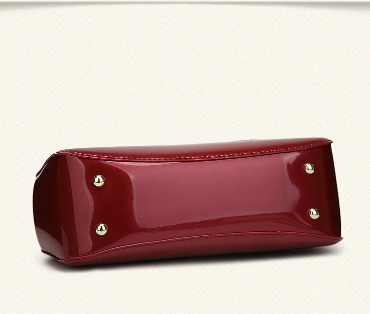 Luksusowa torebka damska projektantki - czerwono-biała Tote Bag, skórzana moda na ramię - Wianko - 20