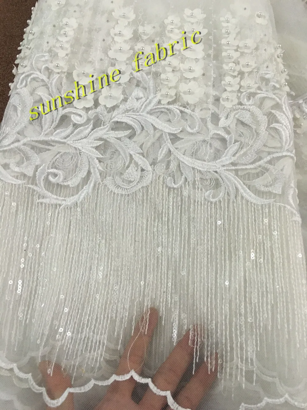 Tulle mesh embroidered lace fabric with sequins and beads Wedding Gown Lace Fabric bridal gown
Tulle mesh embroidered lace fabric with sequins and beads Wedding Gown Lace Fabric bridal gown
