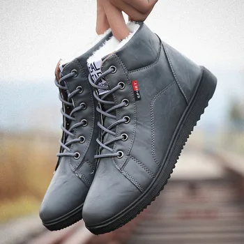 Winter Leather Snow Ankle Boots Men Warm Plush Shoes Mens Waterproof Safety Work Boots Height Increase High Top Casual Shoes
Winter Leather Snow Ankle Boots Men Warm Plush Shoes Mens Waterproof Safety Work Boots Height Increase High Top Casual Shoes
