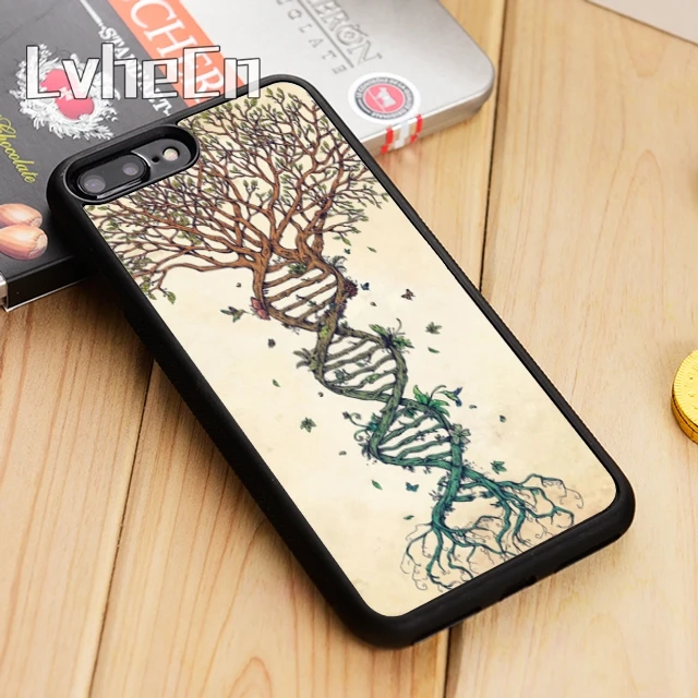 LvheCn DNA Tree Art Funda Phone Case Cover For iPhone 5 6 6s 7 8 plus 11 12 Pro X XR XS Max Samsung Galaxy S6 S7 edge S8 S9 S10 | Мобильные