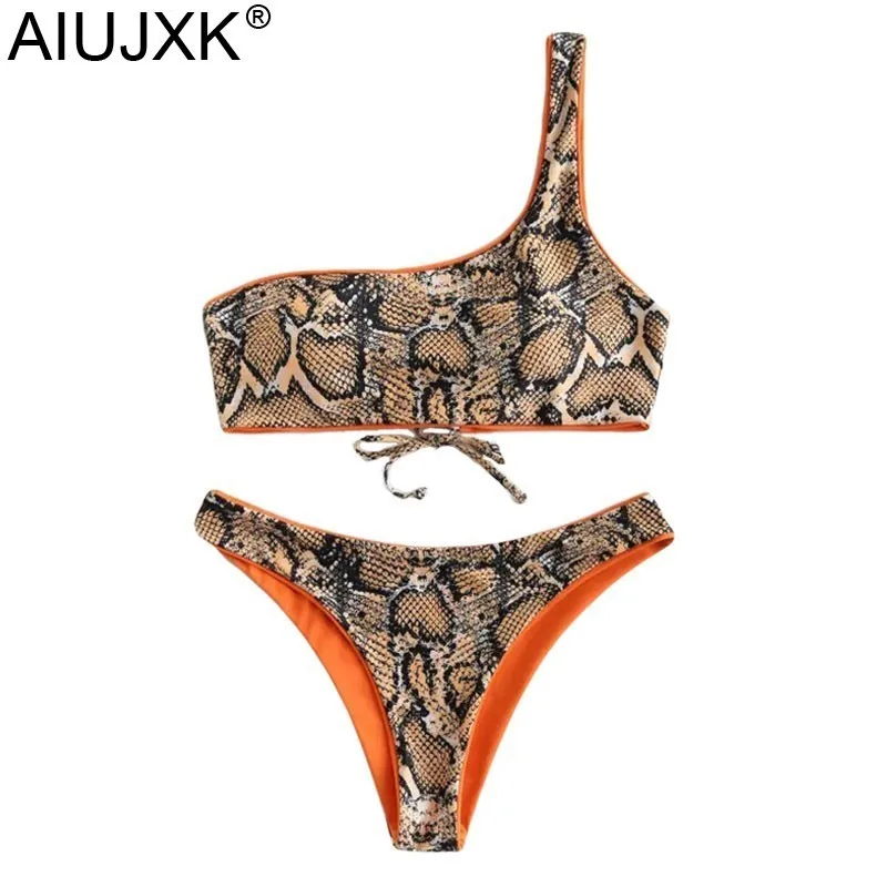 AIUJXK Fashion Snake Print Bikini Women One Shoulder Sexy Two Piece Swimsuit Summer Beach Swimwear Bandage Female Swiming Suit
AIUJXK Fashion Snake Print Bikini Women One Shoulder Sexy Two Piece Swimsuit Summer Beach Swimwear Bandage Female Swiming Suit