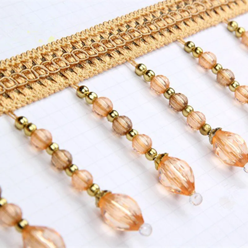 12Yards/lot Crystal Beads Curtain Lace Accessories For Drapery DIY Sewing Tassel Fringes Trim Ribbons Valance Home Textile
12Yards/lot Crystal Beads Curtain Lace Accessories For Drapery DIY Sewing Tassel Fringes Trim Ribbons Valance Home Textile