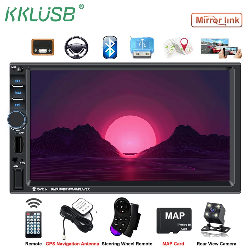7" Touch Screen Car Multimedia Player 2 Din Car Radio GPS Navigation Autoradio Bluetooth USB AUX Auto Stereo Car MP5 Player
7" Touch Screen Car Multimedia Player 2 Din Car Radio GPS Navigation Autoradio Bluetooth USB AUX Auto Stereo Car MP5 Player