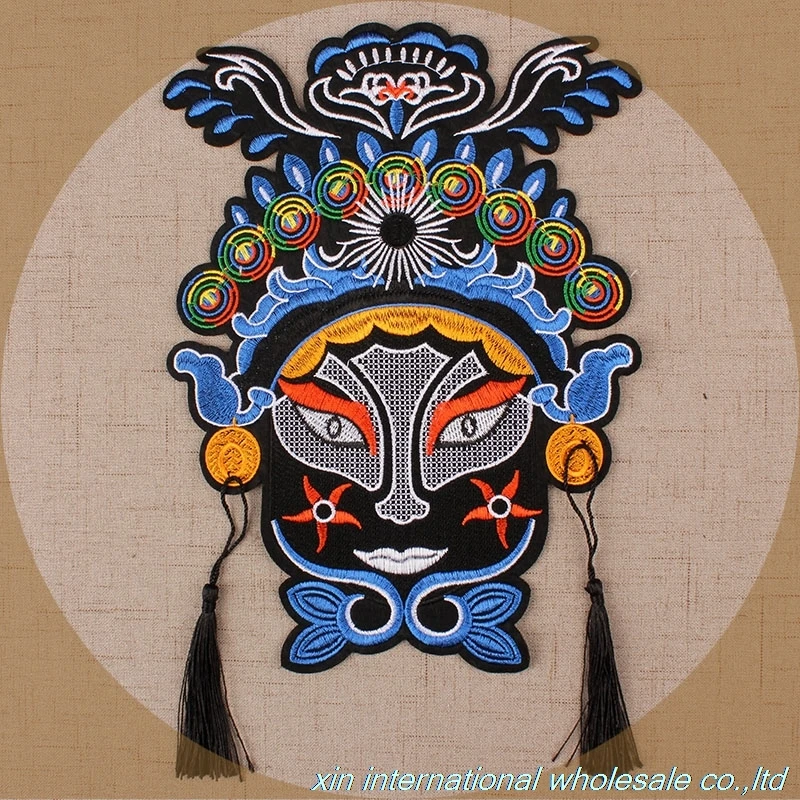 Beijing opera Facebook patches Chinese wind embroidery patch Large all-match embroidery decals patches for clothing
Beijing opera Facebook patches Chinese wind embroidery patch Large all-match embroidery decals patches for clothing