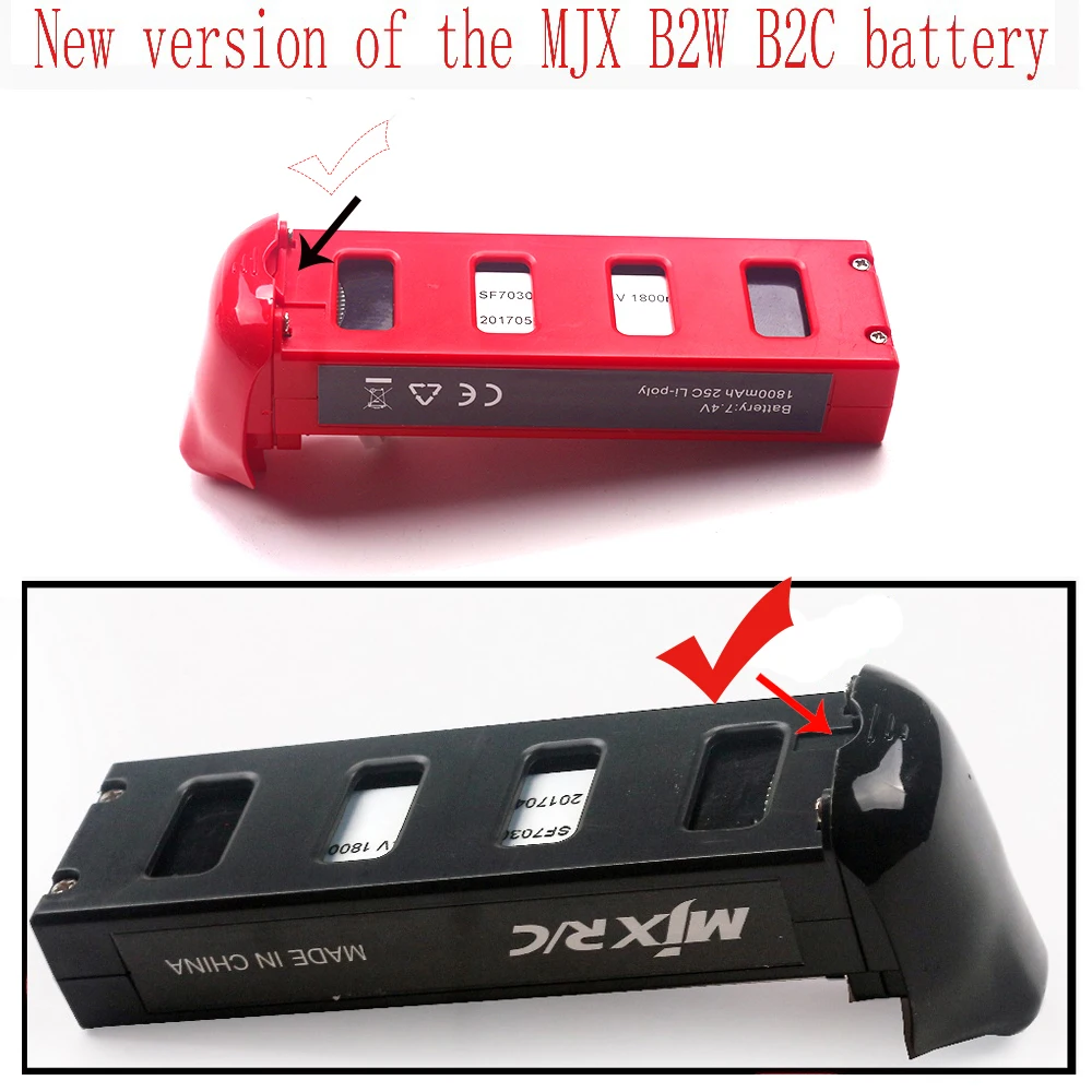 CYMARC VS MJX Bugs 2 B2W B2C B2SE Battery 7.4V 1800mah 25C Li-po Battery For MJX B2W B2C rc quadcopter drone spare parts
CYMARC VS MJX Bugs 2 B2W B2C B2SE Battery 7.4V 1800mah 25C Li-po Battery For MJX B2W B2C rc quadcopter drone spare parts