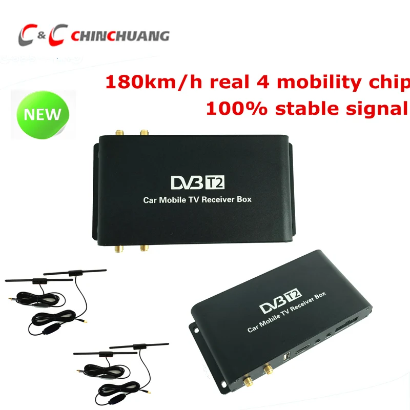 180-200km/h Car Mobile DVB-T2 4 Antennas 4 Mobility Chips DVB T2 Car Digital Car TV Tuner HD 1080P Receiver BOX for Car DVD
180-200km/h Car Mobile DVB-T2 4 Antennas 4 Mobility Chips DVB T2 Car Digital Car TV Tuner HD 1080P Receiver BOX for Car DVD