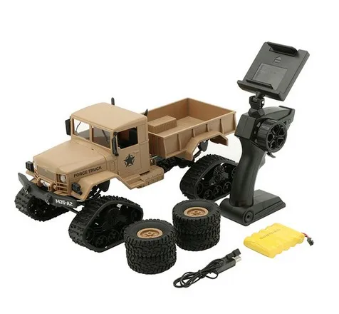 2.4G High Speed Military Truck WiFi HD Camera 4WD 1/16 Remote Control car Replaceable Wheel Off-Road RC Climbing Car VS WPL B16
2.4G High Speed Military Truck WiFi HD Camera 4WD 1/16 Remote Control car Replaceable Wheel Off-Road RC Climbing Car VS WPL B16