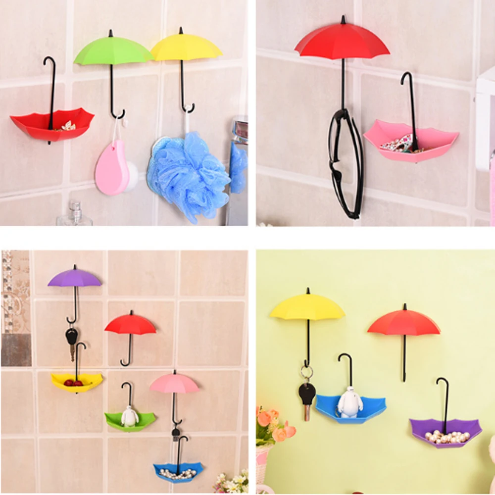 Multifunction 3Pcs Colorful Umbrella Wall Hook Key Hair Pin Holder Organizer Decorative for Tableware Living room kitchen
Multifunction 3Pcs Colorful Umbrella Wall Hook Key Hair Pin Holder Organizer Decorative for Tableware Living room kitchen