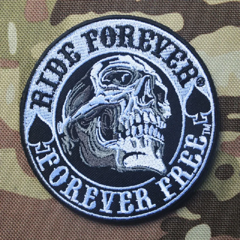 Spade Skull Outlaw Anarchy Biker Patch Clothing LIVE FREE RIDE Patch Forever Free Skull Motorcycle Uniform Patch Biker badge
Spade Skull Outlaw Anarchy Biker Patch Clothing LIVE FREE RIDE Patch Forever Free Skull Motorcycle Uniform Patch Biker badge