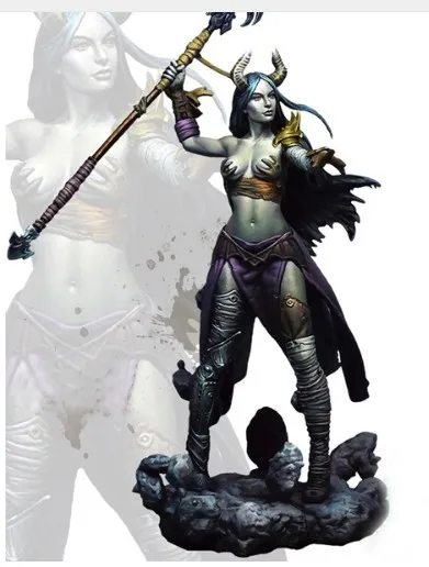 1/24 Scale 75MM Female Magician Unpainted Miniatures Resin Model Kit Figure Free Shipping