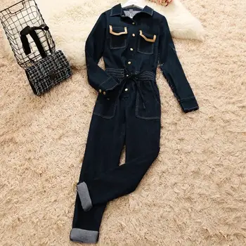 Spring autumn safari style fashion Denim jumpsuit women denim overalls women jumpsuit jeans
Spring autumn safari style fashion Denim jumpsuit women denim overalls women jumpsuit jeans