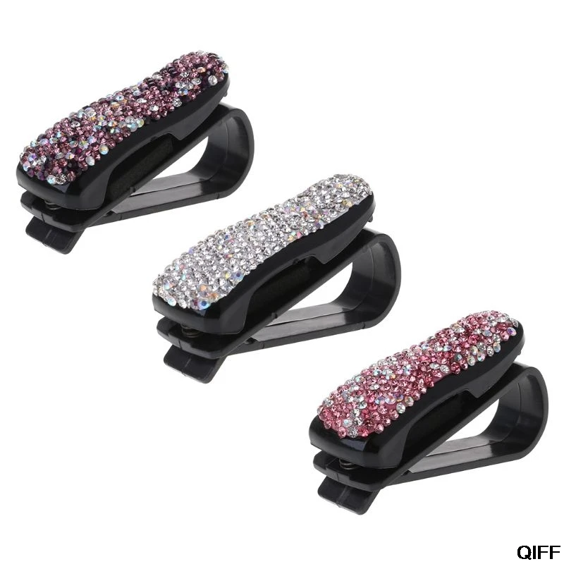 Wholesale Rhinestone Diamond Car Sun Visor Glasses Sunglasses folder Ticket Receipt Card Clip Storage Holder Accessories May06
Wholesale Rhinestone Diamond Car Sun Visor Glasses Sunglasses folder Ticket Receipt Card Clip Storage Holder Accessories May06