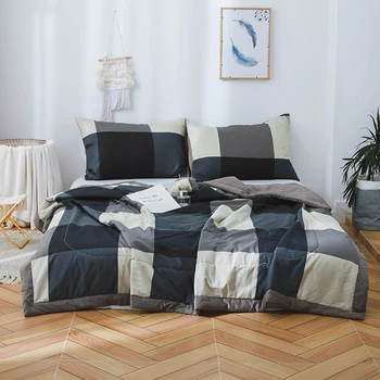 Ultra Soft Comfortable 100%Cotton Quilted Comforter Quilt Reversible Deep Grey Plaid printed Bed Cover set Twin Queen Full size
Ultra Soft Comfortable 100%Cotton Quilted Comforter Quilt Reversible Deep Grey Plaid printed Bed Cover set Twin Queen Full size
