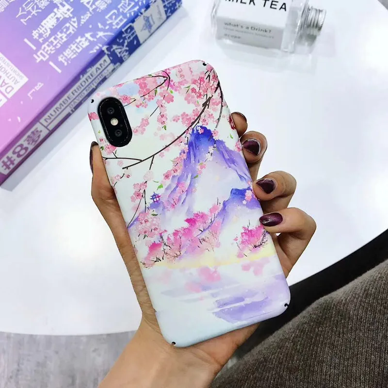 Japanese Kawaii Pink Flowers sakura Mount Fuji cute phone case for coque iphone 7 7 plus 8 6s XS Max case for iphone cover X XR
Japanese Kawaii Pink Flowers sakura Mount Fuji cute phone case for coque iphone 7 7 plus 8 6s XS Max case for iphone cover X XR