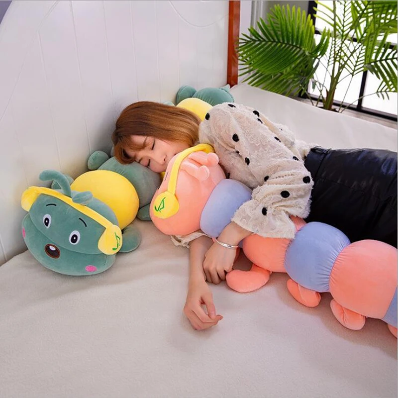 Large Size Music Headphones Caterpillar Plush Toys Lovely Sleeping Back Cushion Soft Stuffed Pillow Dolls Children Gift 80cm
Large Size Music Headphones Caterpillar Plush Toys Lovely Sleeping Back Cushion Soft Stuffed Pillow Dolls Children Gift 80cm
