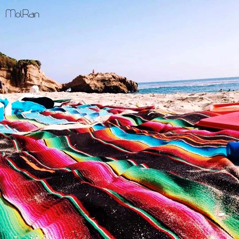 Ethnic Wind Beach Towel Blanket Cotton Mexican Indian Handmade Rainbow Blankets Home Tapestry Beach Mat Picnic Mat for Adults
Ethnic Wind Beach Towel Blanket Cotton Mexican Indian Handmade Rainbow Blankets Home Tapestry Beach Mat Picnic Mat for Adults