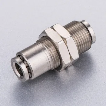3/8" Bulkhead Union pneumatic brass fitting