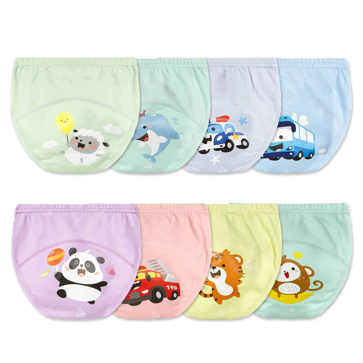 Cute Toddler Boy Underwear Diaper Panties New Born Baby Cartoon Cotton Briefs Lucky Child Girl Training Infant | Детская одежда и