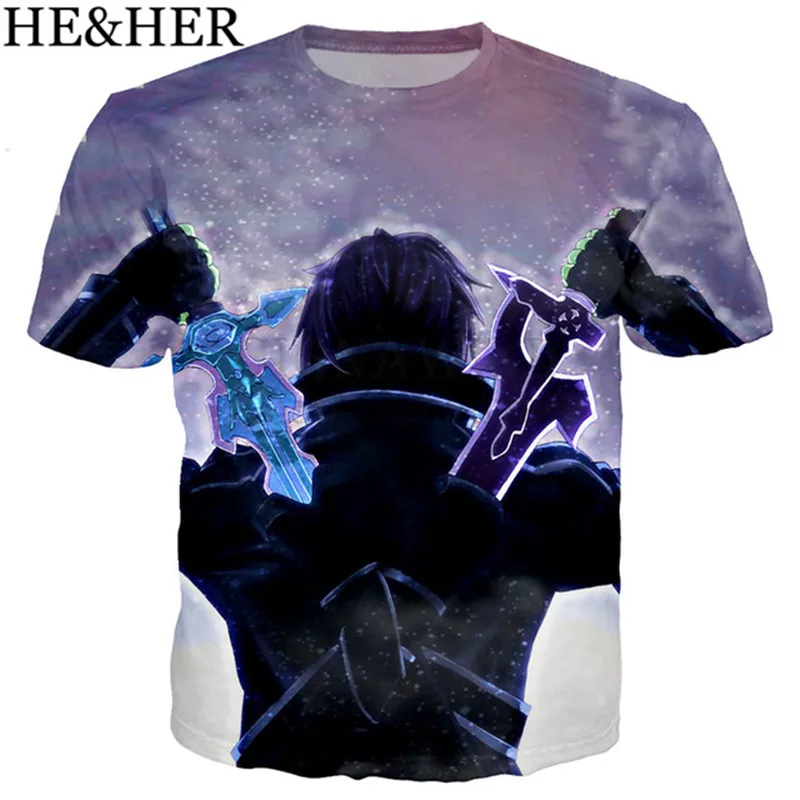Fashion Popular anime Sword Art Online t shirt men/women 3D print t-shirts casual Harajuku style tshirt streetwear summer tops
Fashion Popular anime Sword Art Online t shirt men/women 3D print t-shirts casual Harajuku style tshirt streetwear summer tops