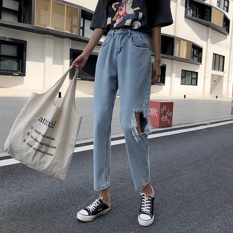 S-XL autumn korean style High Waist jeans Lady Casual straight side hole denim jeans womens mom jeans womans (78212)
S-XL autumn korean style High Waist jeans Lady Casual straight side hole denim jeans womens mom jeans womans (78212)
