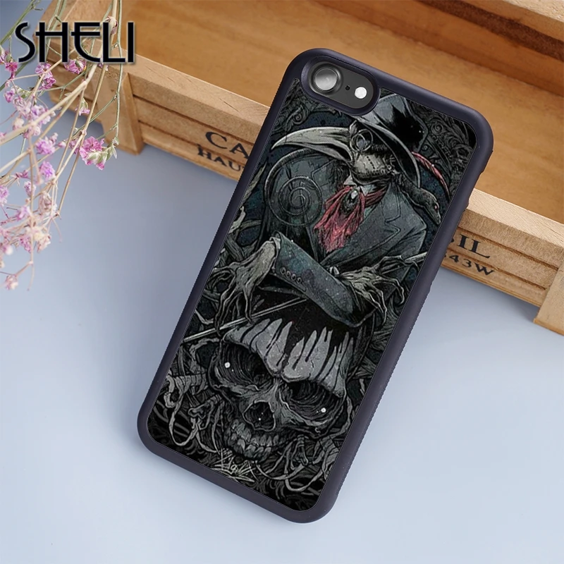 SHELI Cool Crow Skull Art Phone Case Cover For iPhone 5 5s SE 6 6s 7 8 plus 10 X Samsung Galaxy S5 S6 S7 edge S8 Plus note 8
SHELI Cool Crow Skull Art Phone Case Cover For iPhone 5 5s SE 6 6s 7 8 plus 10 X Samsung Galaxy S5 S6 S7 edge S8 Plus note 8