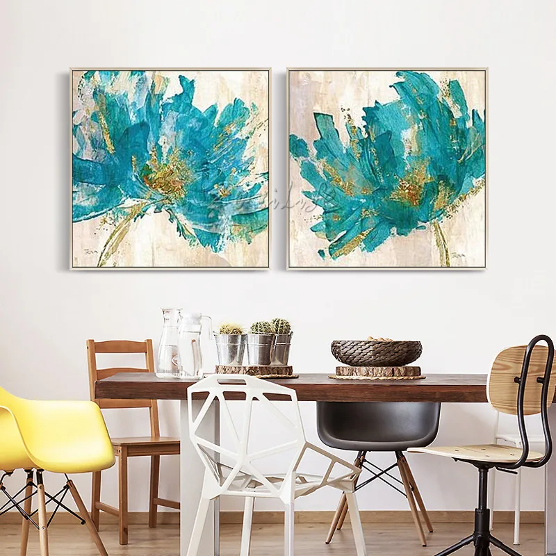 Canvas painting blue flowers acrylic abstract painting texture quadros caudros decoracion Wall Art Pictures for living room Home
Canvas painting blue flowers acrylic abstract painting texture quadros caudros decoracion Wall Art Pictures for living room Home