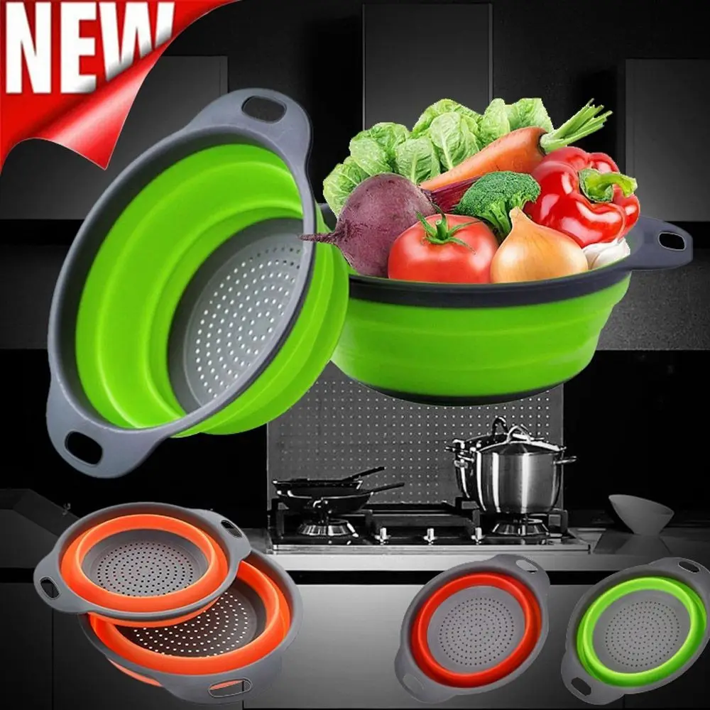 1pcs Kitchen Collapsible Foldable Silicone Colander Fruit Vegetable Strainer Basket Accessories Foldable Strainer Tool Drainage
1pcs Kitchen Collapsible Foldable Silicone Colander Fruit Vegetable Strainer Basket Accessories Foldable Strainer Tool Drainage