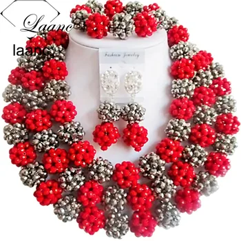 Brand Laanc Dubai Jewelry Sets Nigerian Wedding African Beads For Women Crystal Necklace Red and Silver Ball AL199
Brand Laanc Dubai Jewelry Sets Nigerian Wedding African Beads For Women Crystal Necklace Red and Silver Ball AL199