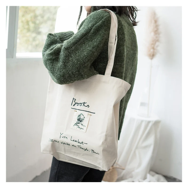 Canvas Tote Shoulder Bag Cotton Shopping Bags for Women Black Champagne Double Strap Casual Handbag Girls' School Books Bag
Canvas Tote Shoulder Bag Cotton Shopping Bags for Women Black Champagne Double Strap Casual Handbag Girls' School Books Bag