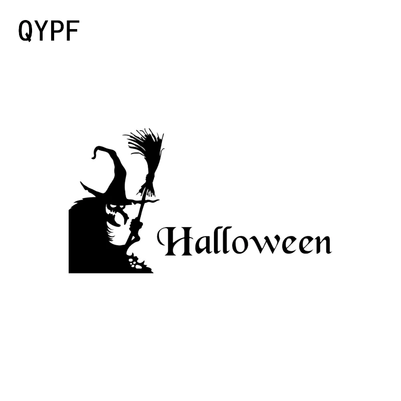 Фото QYPF 16 6*9 1 самая крутая виниловая наклейка на Хэллоуин с ведьмой страшное украшение