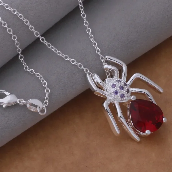 Free Shipping Promotion Silver plated Necklaces & Pendants Fashion Jewelry spider inlaid red stone /euuanmba bevajwca AN708
Free Shipping Promotion Silver plated Necklaces & Pendants Fashion Jewelry spider inlaid red stone /euuanmba bevajwca AN708