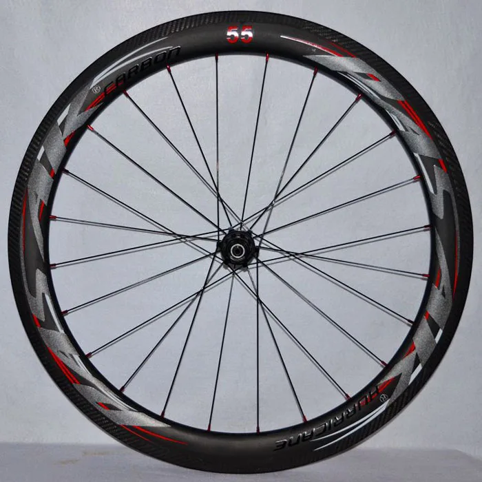Flash Deal 700C Wheelset Carbon Wheels Road Bike Tubeless Wheel V/C Brake Profile 38-40-50-55mm Depth Clincher Carbon Rim Direct-pull 54