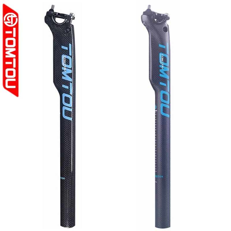 TOMTOU Blue Matte / Glossy 3K Carbon Bike Seatpost Breaking Wind Road MTB Bicycle Cycling Parts 27.2/30.8/31.6mm 235g - TOM352
TOMTOU Blue Matte / Glossy 3K Carbon Bike Seatpost Breaking Wind Road MTB Bicycle Cycling Parts 27.2/30.8/31.6mm 235g - TOM352