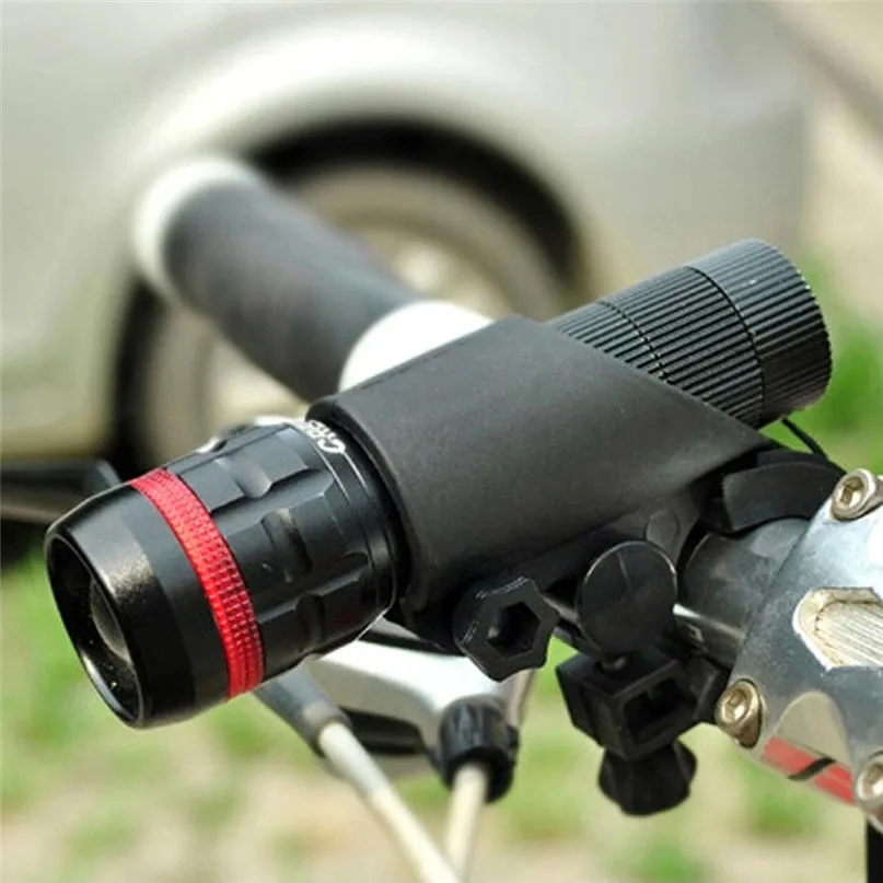 High quality Bicycle Cycle Bike Front Torch Mount LED Head Light Holder Rubber Clip For 1.9cm-3cm Diameter Flashlight #2M02 (2)