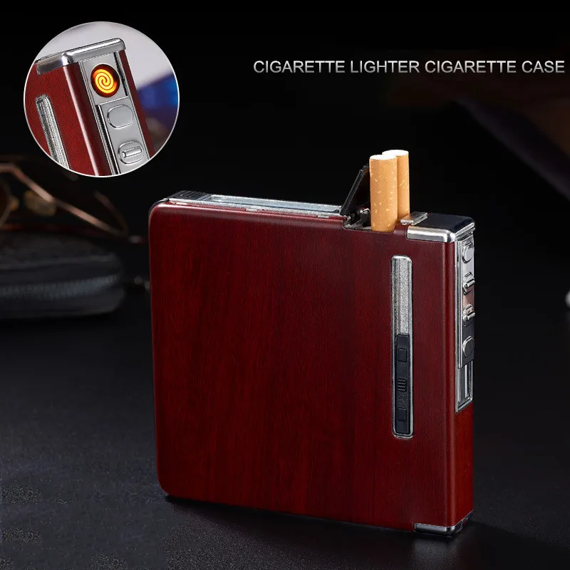 20 Cigarettes Metal Automatic Cigarette Case Holder Box With Windproof Rechargeable USB Electronic Cigarette Lighter Wholesale
20 Cigarettes Metal Automatic Cigarette Case Holder Box With Windproof Rechargeable USB Electronic Cigarette Lighter Wholesale