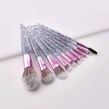 Sparkle Crystal Makeup Brushes 10pcs/set Synthetic Foundation Blush Brush Professional Powder Blending Make Up Brush Set
Sparkle Crystal Makeup Brushes 10pcs/set Synthetic Foundation Blush Brush Professional Powder Blending Make Up Brush Set